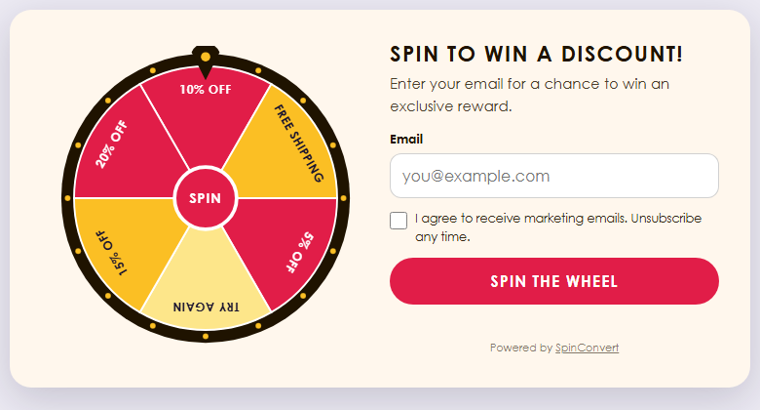 Carnival spin wheel design