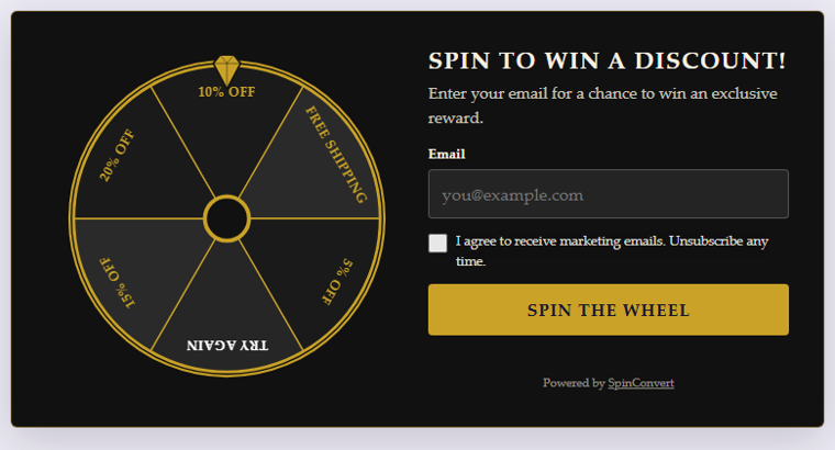Luxe spin wheel design