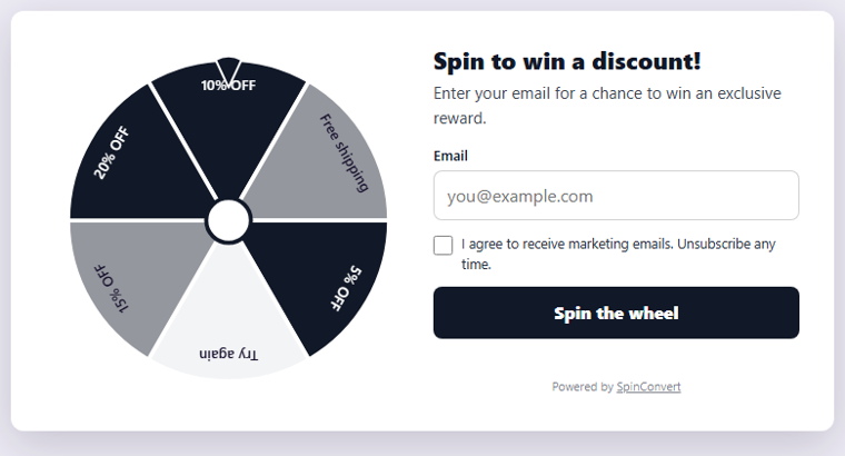 Minimal spin wheel design