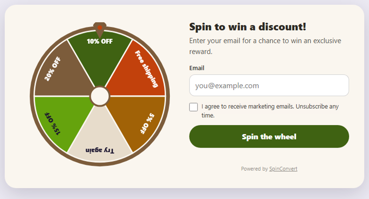 Natural spin wheel design
